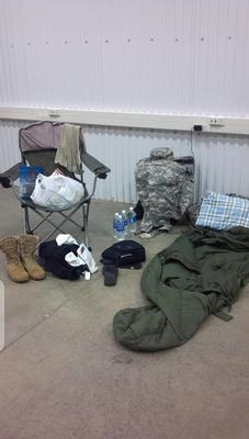 Stock Image of Military Living Quarters Used by Nigerian Scammers
