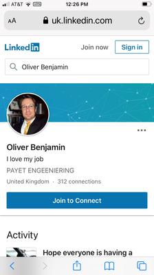 Oliver Benjamin Linkedin Profile