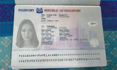 A Fake Singapore Passport