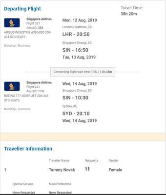 A Fake Singapore Airlines Booking