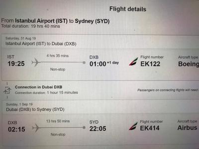 A Proof of Flight Ticket